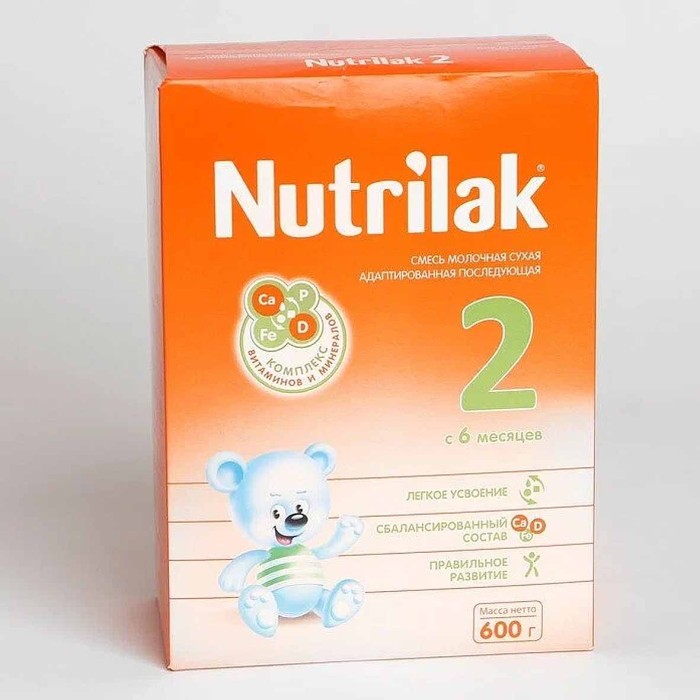 Смесь Nutrilak 2 6-12 мес 600гр к/у
