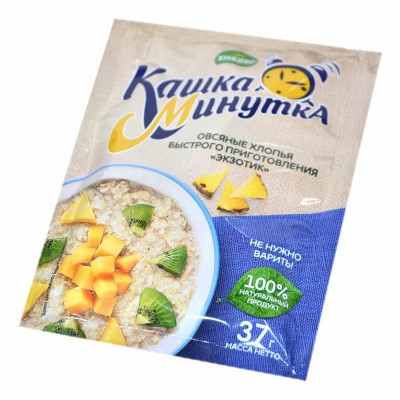 Каша овсяная Кунцево Кашка-Минутка экзотик 37гр м/у