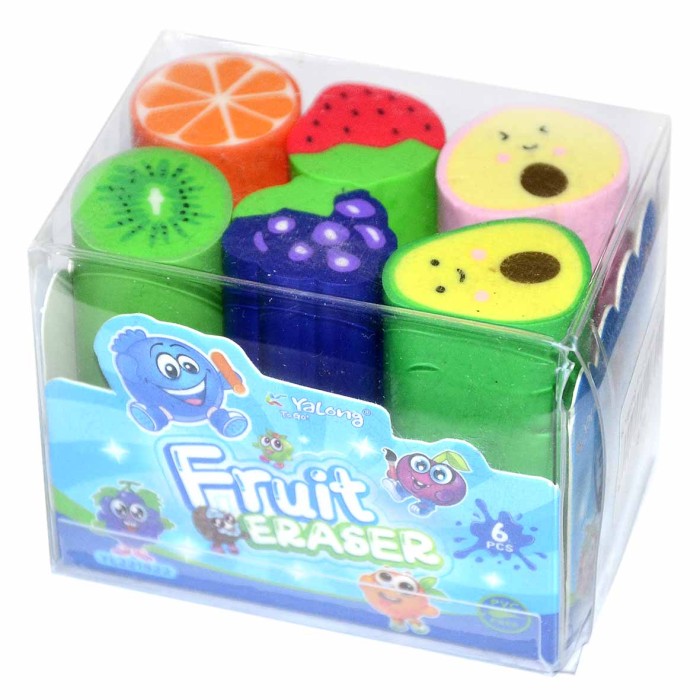 Ластик Yalong Fruit Eraser 6шт арт221522