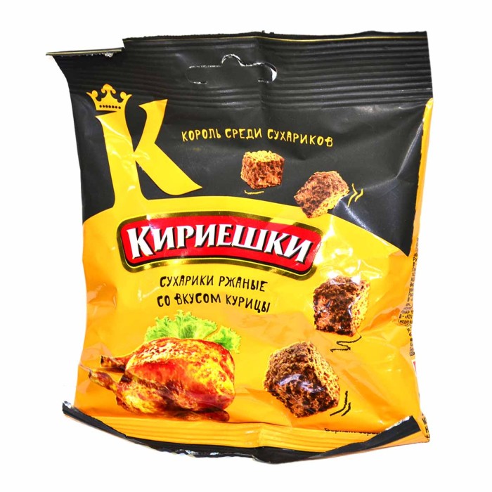 Сухарики Кириешки ржаные вкус курица 40гр м/у