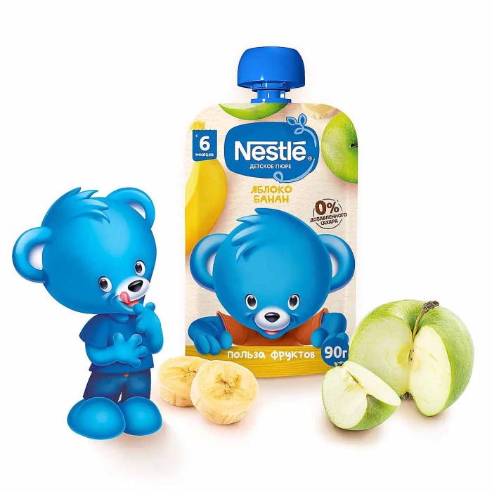 Пюре Nestle яблоко и банан 90гр