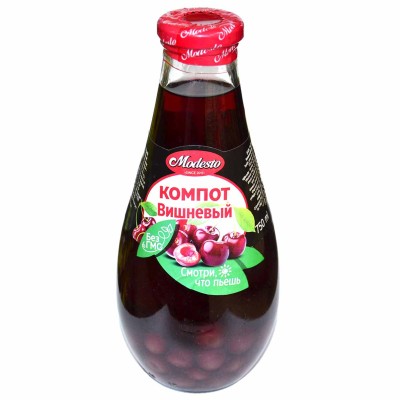 Компот Modesto вишневый 0,75л ст/б