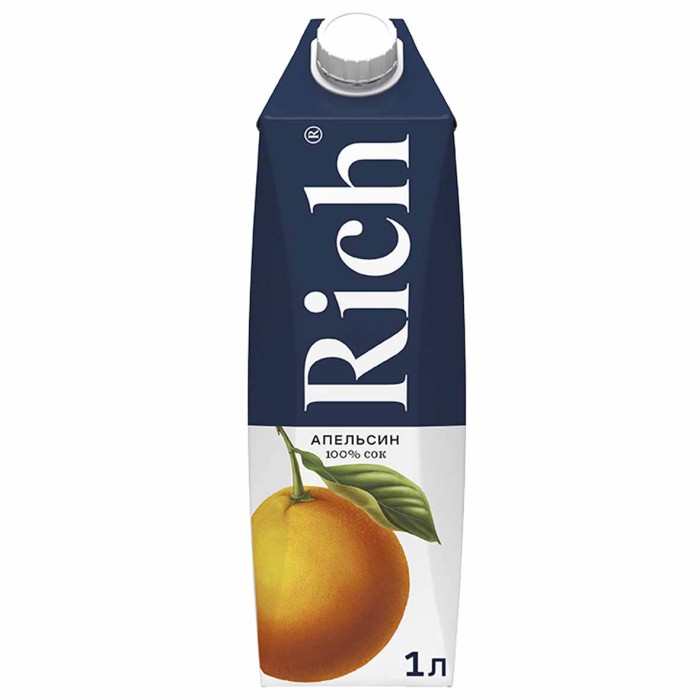 Сок Rich апельсиновый 1л т/п