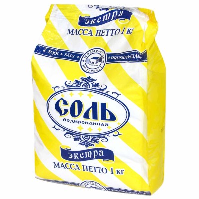 Соль пищевая Мозырь Экстра йодированная 1кг п/п