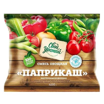 Смесь овощная Свой Урожай Паприкаш 400гр м/у