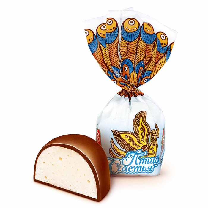 Конфеты Победа Птица счастья суфле в шоколаде 500гр м/у