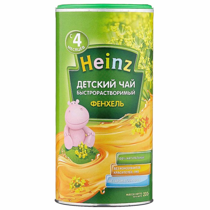 Чай Heinz детский фенхель с 4мес 200гр туба