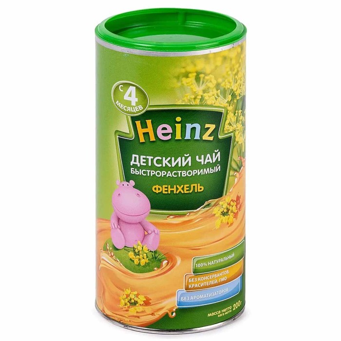Чай Heinz детский фенхель с 4мес 200гр туба