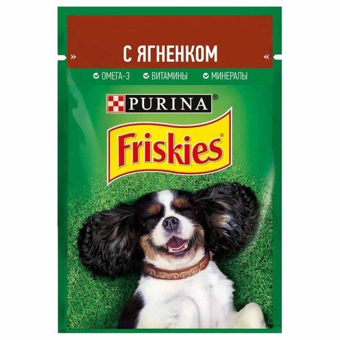 Корм для собак Friskies ягненок 85гр пауч