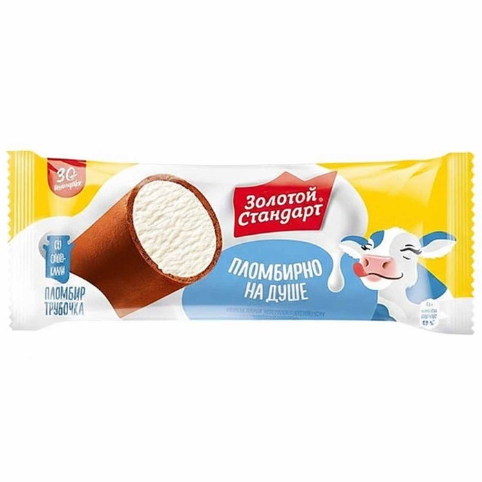 Мороженое Золотой стандарт Трубочка простая 74гр м/у