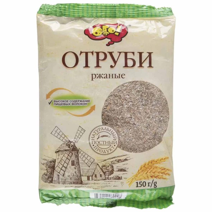 Отруби Ого! Ржаные 150гр м/у