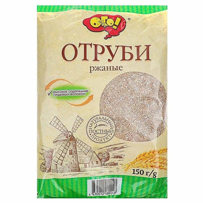 Отруби Ого! Ржаные 150гр м/у
