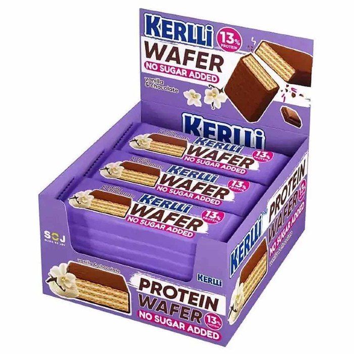 Батончик Kerlli вафельный со вкусом ванили без сахара 45гр м/у
