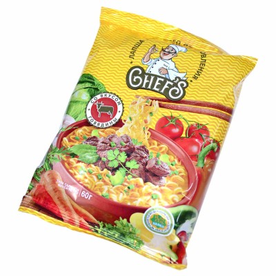 Лапша Chef’s говядина тушеная 90гр м/у