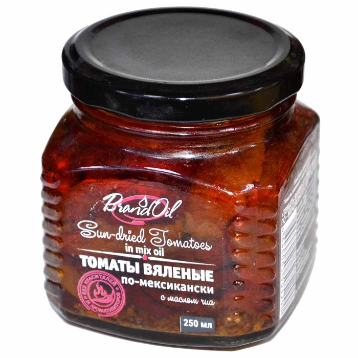 Томаты вяленые BO по-мексикански с маслом чиа 250мл ст/б