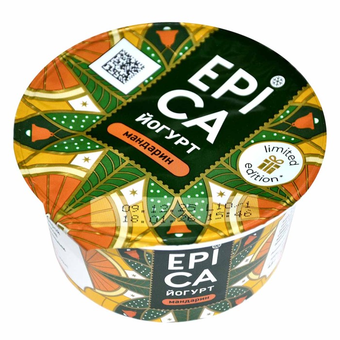Йогурт Epica Мандарин 4,8% 130гр пэт