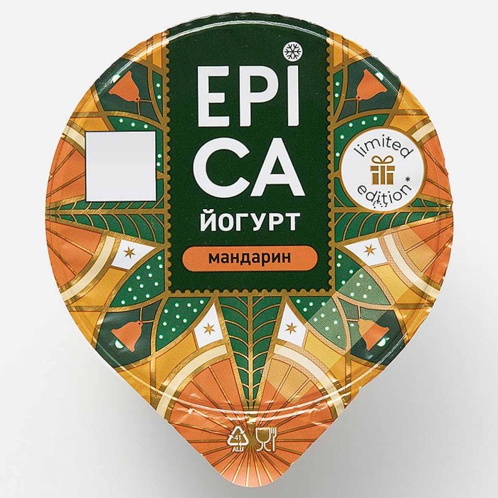 Йогурт Epica Мандарин 4,8% 130гр пэт