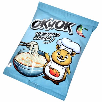 Лапша OkWok со вкусом курицы по-домашнему 90гр м/у