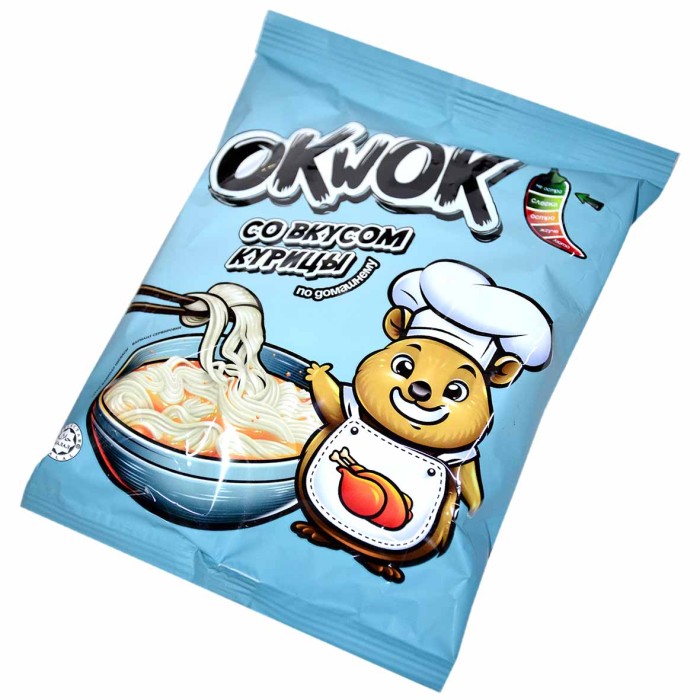 Лапша OkWok со вкусом курицы по-домашнему 90гр м/у
