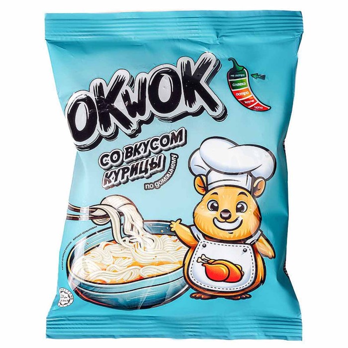 Лапша OkWok со вкусом курицы по-домашнему 90гр м/у