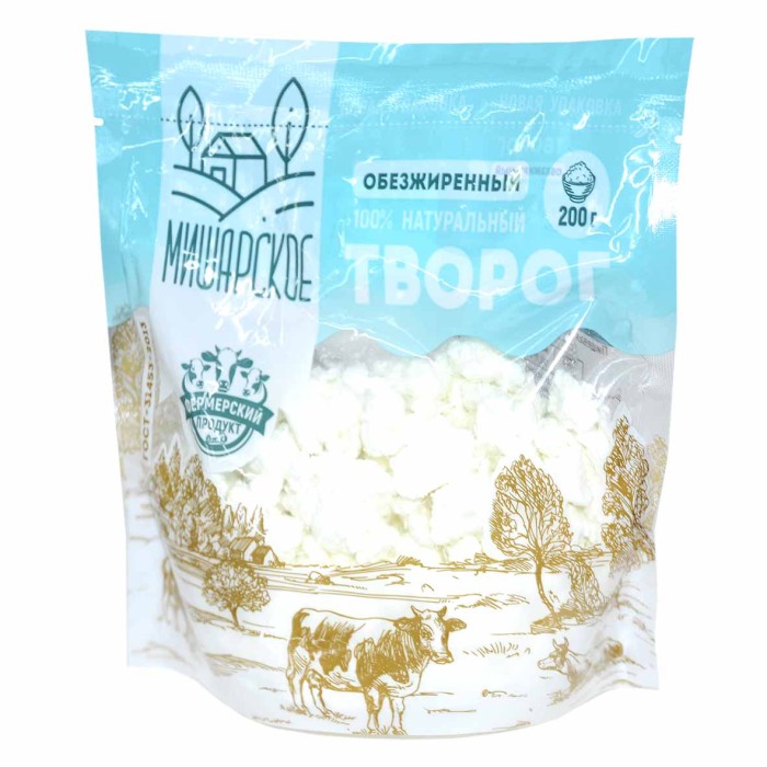 Творог Мишарское 0% 200гр д/п