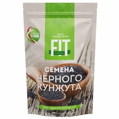 Семена кунжута FitFeel черные 150гр м/у