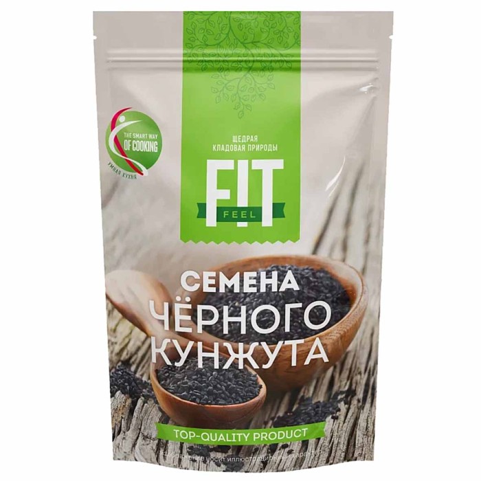Семена кунжута FitFeel черные 150гр м/у