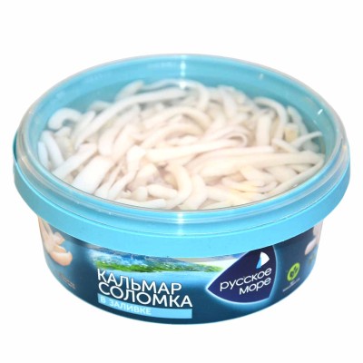 Мясо кальмара Русское море соломка в заливке 300гр пэт