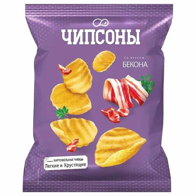 Чипсы Чипсоны вкус бекон 90гр м/у