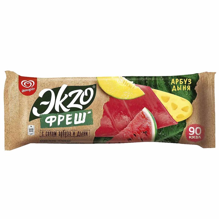 Мороженое Экzо Арбуз+дыня 70гр м/у