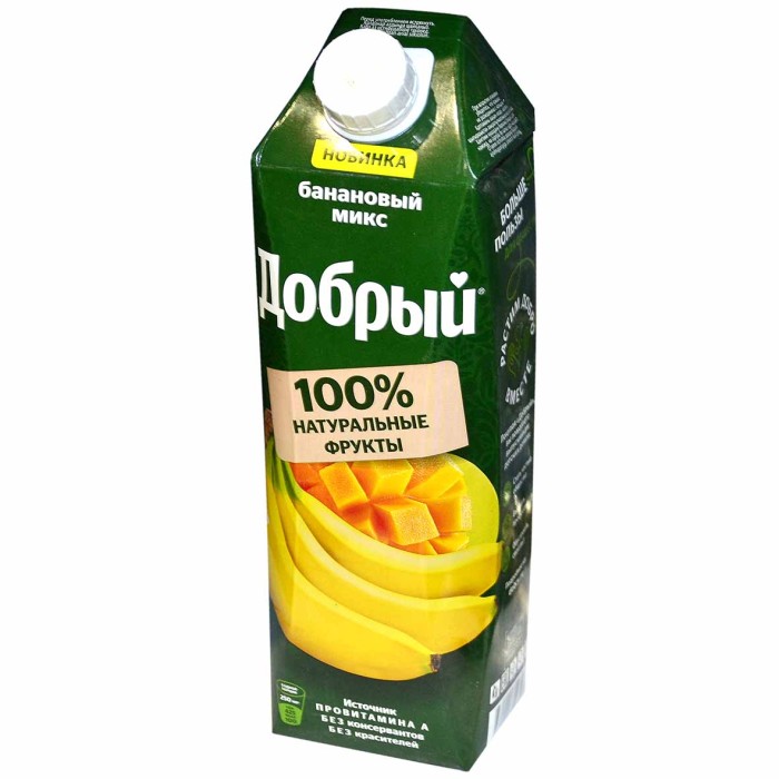 Сок Добрый банановый микс  1л т/п