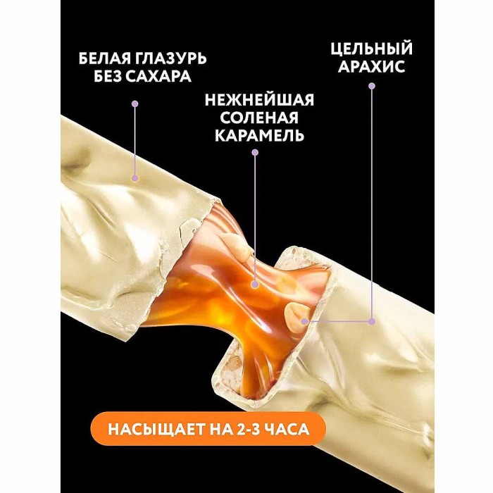 Батончик протеиновый Fitnesshock Белый арахис солёная карамель 20% 50гр м/у