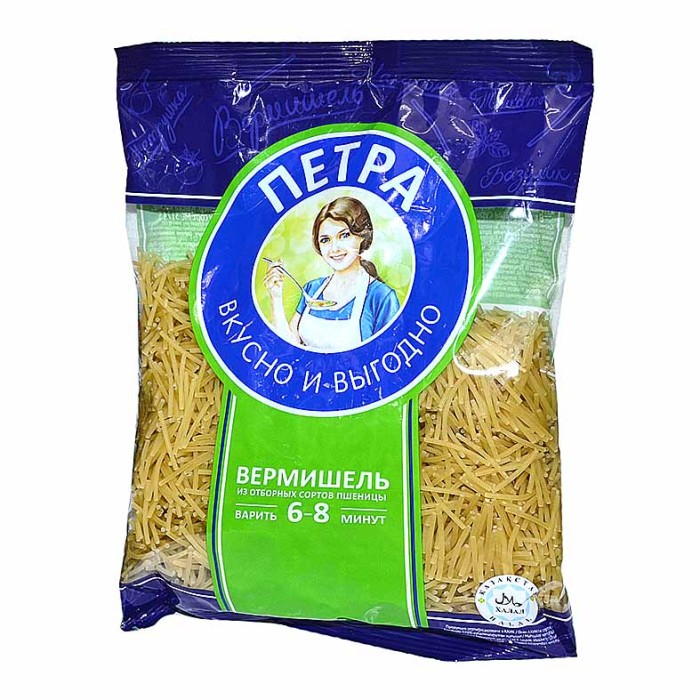 Макароны Петра вермишель в/с 400гр м/у