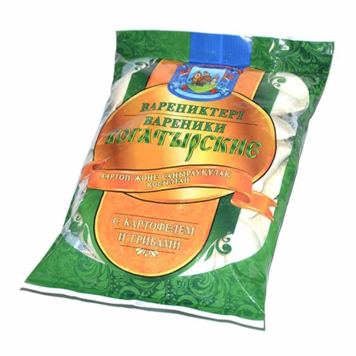 Вареники Богатырский продукт с картофелем и грибами автомат 400гр м/у