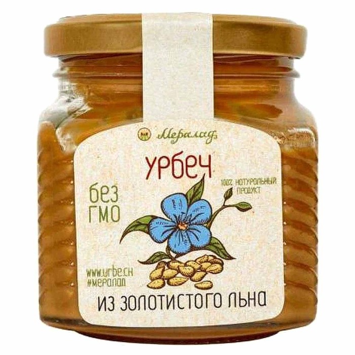 Паста Урбеч Мералад из Золотистого Льна 230г ст/б