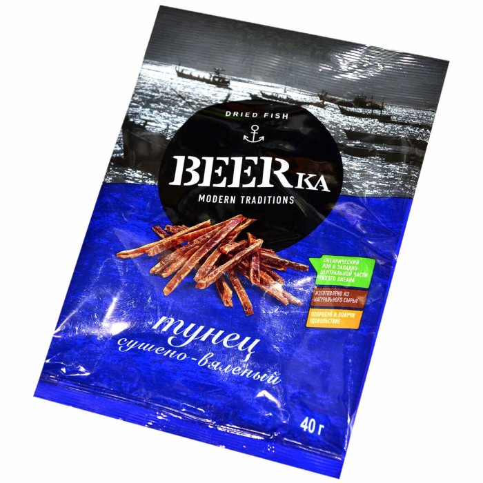 Тунец BEERka Большеглаз филе соломка 70гр м/у