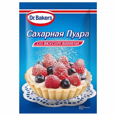 Пудра сахарная Dr.Bakers ваниль 80гр м/у