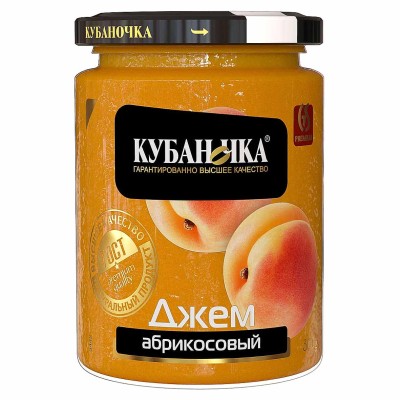 Джем Кубаночка абрикосовый 300гр ст/б