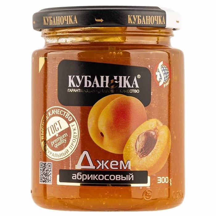 Джем Кубаночка абрикосовый 300гр ст/б