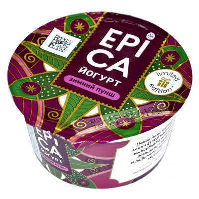 Йогурт Epica Зимний пунш 4,8% 130гр пэт