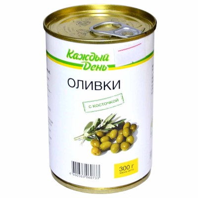 Оливки Каждый день зеленые с/к 300гр ж/б