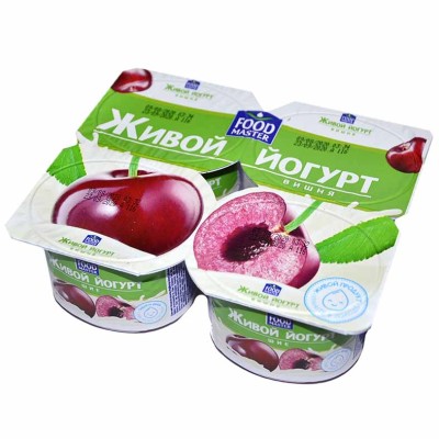 Йогурт FoodMaster вишня 1,5% 110гр пэт
