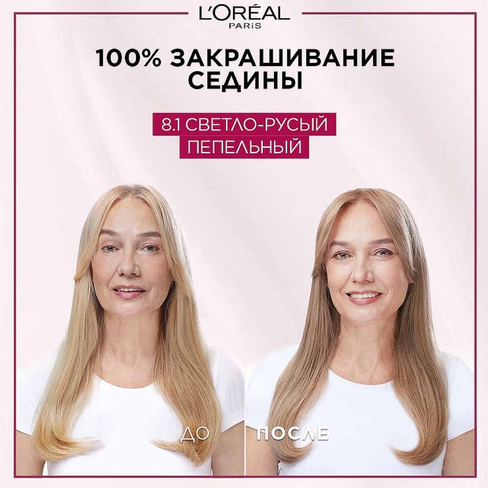 Краска для волос Loreal Exellence 8.1 Светло-русый пепел к/у