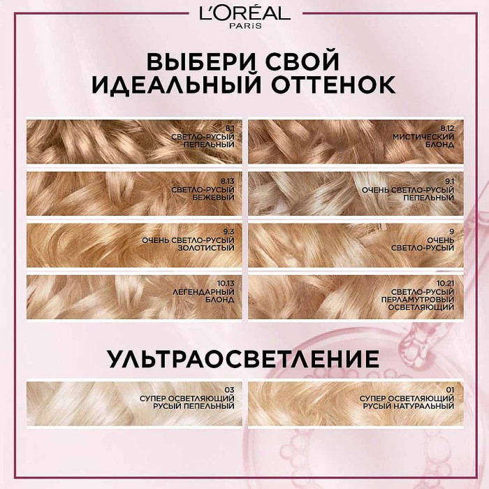 Краска для волос Loreal Exellence 8.1 Светло-русый пепел к/у