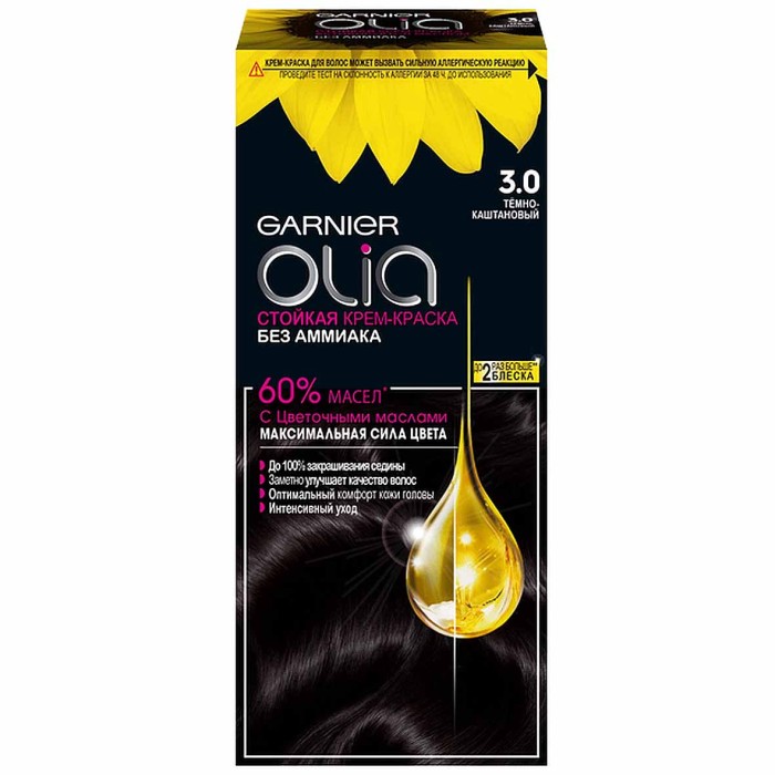 Краска для волос Garnier Olia 3.0 Темно-каштановый к/у