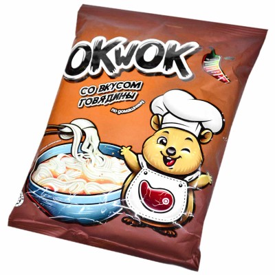 Лапша OkWok со вкусом говядины по-домашнему 90гр м/у
