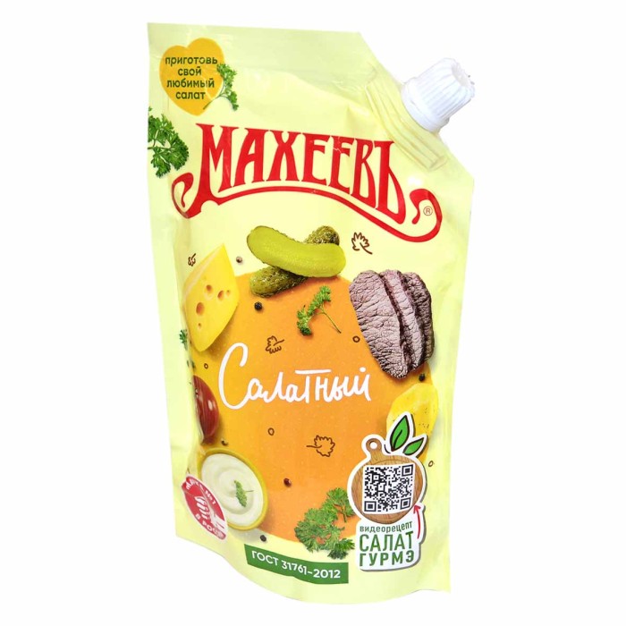 Майонез Махеевъ Салатный 40% 390гр д/п