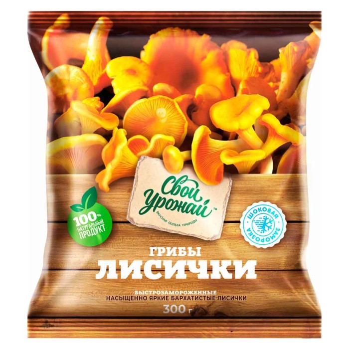 Грибы лисички Свой Урожай 300гр м/у