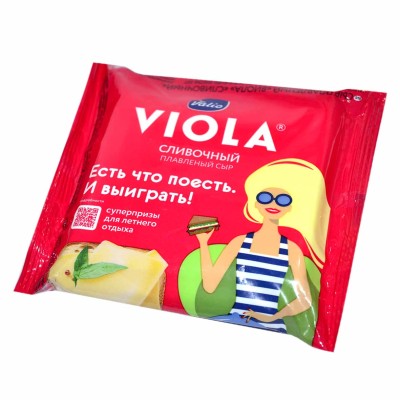 Сыр плавленый Viola Сливочный ломтики 140гр м/у