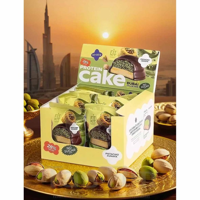 Десерт протеиновый FitKit Dubai Extra Фисташковая кунафа 50гр м/у